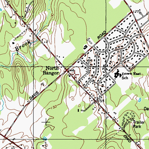 Topographic Map of Beacon of Hope Church, ME