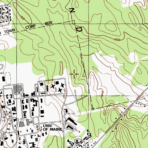 Topographic Map of Concert Park, ME