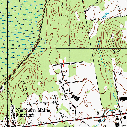 Topographic Map of Freedom Industrial Park, ME