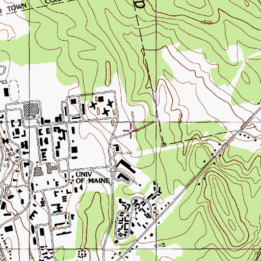 Topographic Map of Howard Keyo Public Affairs Building, ME