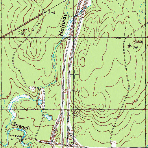 Topographic Map of Interchange 55, ME