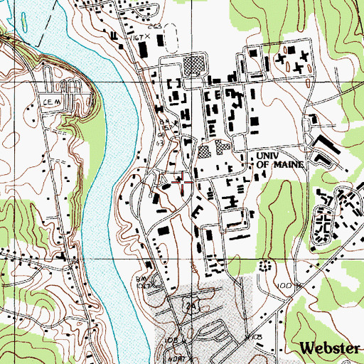 Topographic Map of The Maples Building, ME