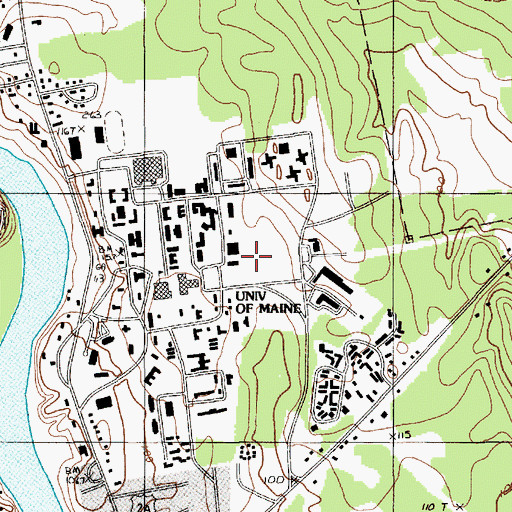 Topographic Map of University of Maine Fire Station and Depot, ME