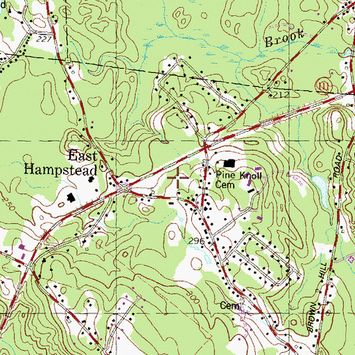 Topographic Map of East Hampstead Post Office, NH