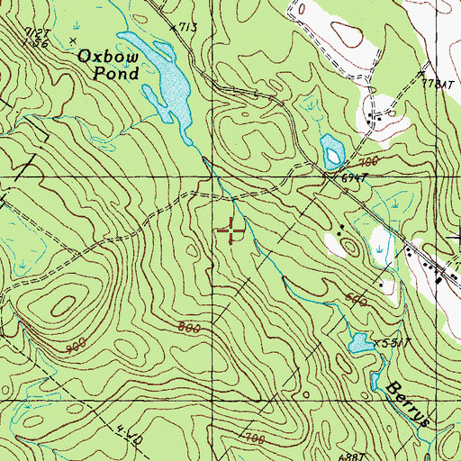Topographic Map of Blue Job Mountain State Forest, NH