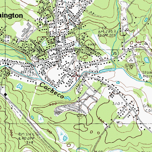 Topographic Map of Main Street School, NH