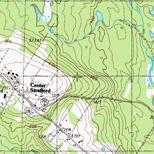 Topographic Map of Montgomery Cemetery, NH