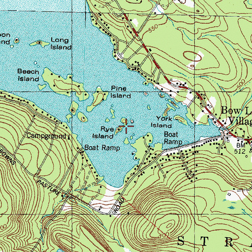 Topographic Map of Rye Island, NH