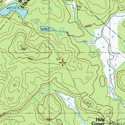 Topographic Map of Scott Cemetery, NH