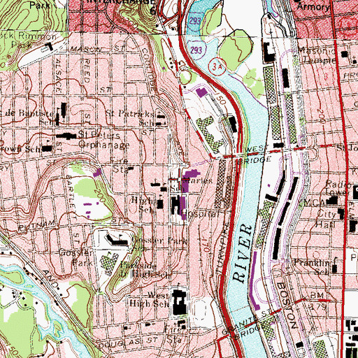 Topographic Map of Lafayette Park, NH