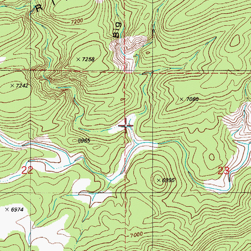 Topographic Map of Gooseberry Gulch, CO