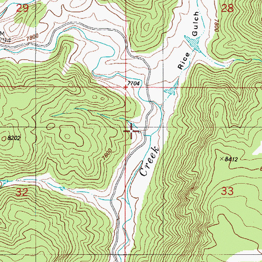 Topographic Map of Wilson Creek School, CO