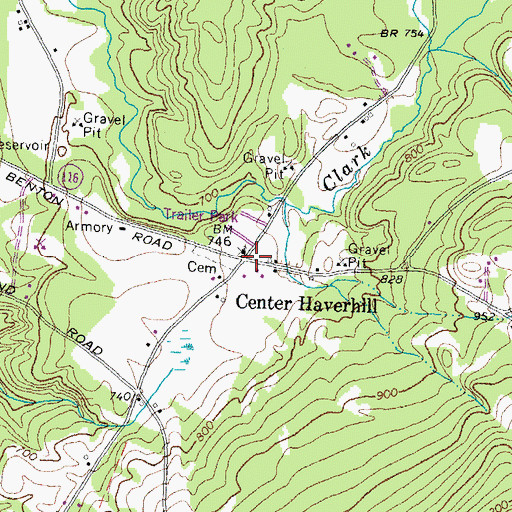Topographic Map of Church at the Crossroads Advent Christian Church, NH