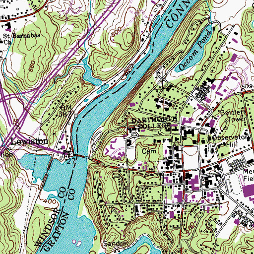Topographic Map of Feldburg Library, NH