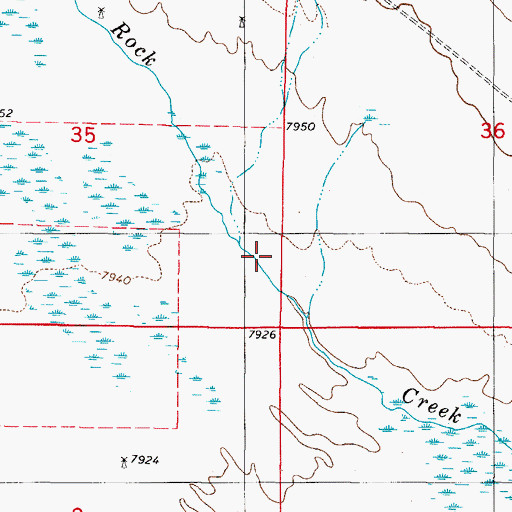 Topographic Map of Cook Creek, CO