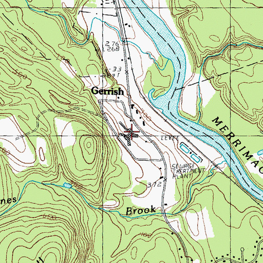 Topographic Map of Merrimack County Farm, NH