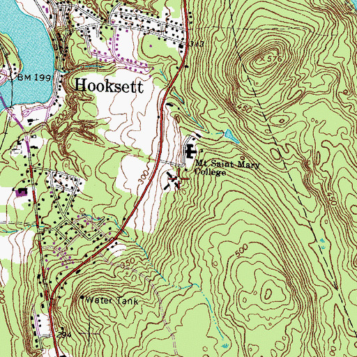 Topographic Map of New Hampshire College North Campus, NH