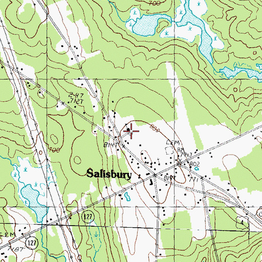 Topographic Map of Salisbury Elementary School, NH