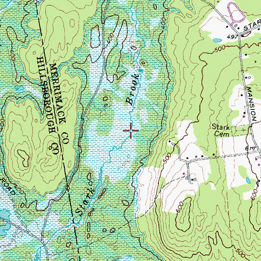 Topographic Map of Stark Pond Wildlife Management Area, NH