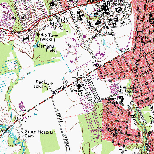 Topographic Map of Trinity Baptist Church, NH