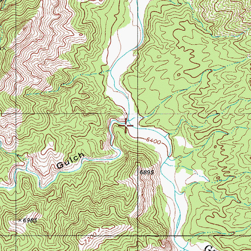 Topographic Map of Pine Gulch, CO