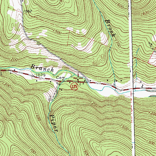 Topographic Map of Branch School (historical), VT
