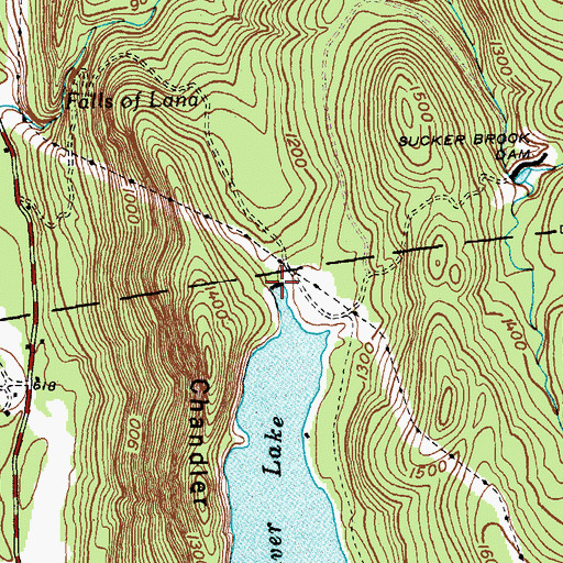 Topographic Map of Silver Lake Trail, VT