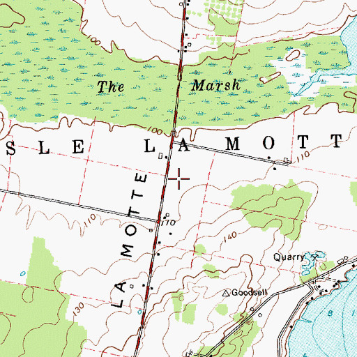 Topographic Map of Isle La Motte Historical Building (historical), VT