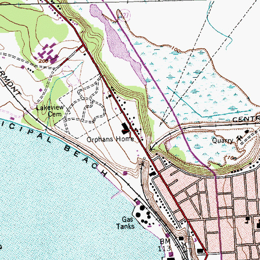 Topographic Map of Bishop Brady Center, VT