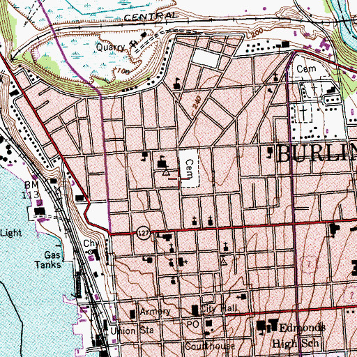 Topographic Map of Free Methodist Church, VT