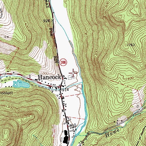 Topographic Map of Village Cemetery, VT
