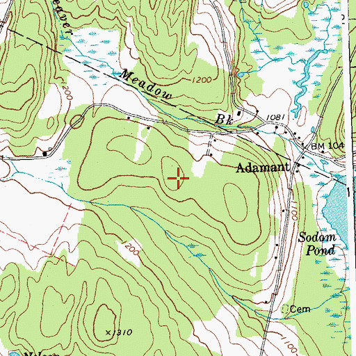 Topographic Map of East Montpelier Municipal Forest, VT