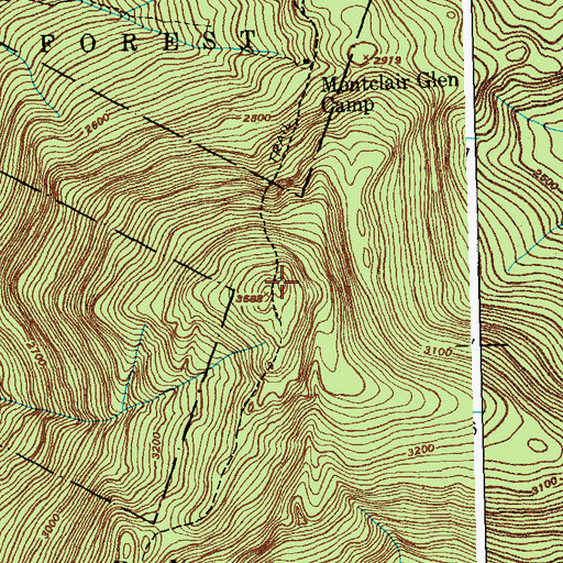 Topographic Map of Mount Ethan Allen, VT