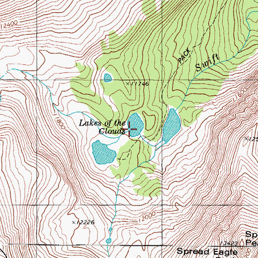 Topographic Map of Lake of the Clouds, CO