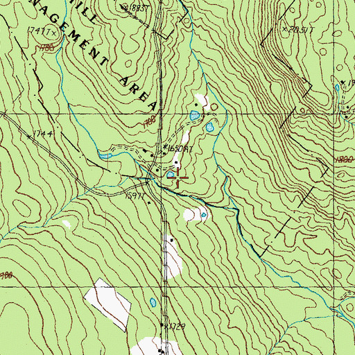 Topographic Map of Bald Hill Hatchery, VT