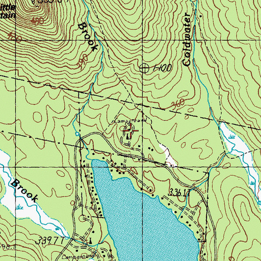 Topographic Map of Big Deer Campground, VT