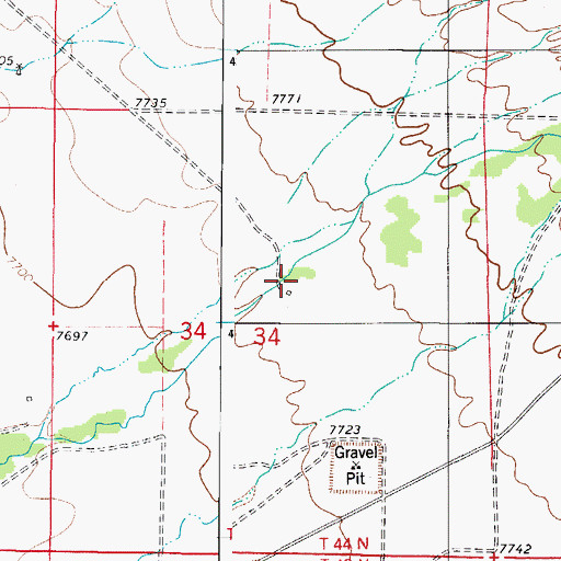 Topographic Map of King Homestead, CO
