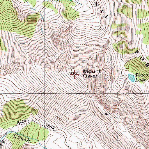 Topographic Map of Mount Owen, CO