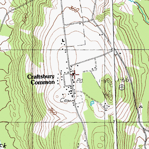 Topographic Map of Craftsbury Academy, VT