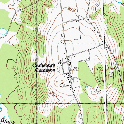 Topographic Map of Craftsbury Common Congregational Church, VT
