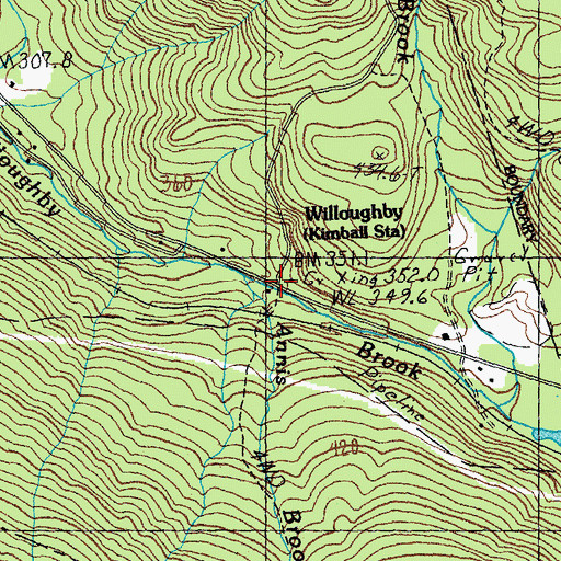 Topographic Map of Willoughby, VT