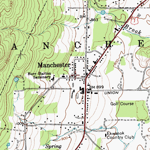Topographic Map of First Congregational Church, VT