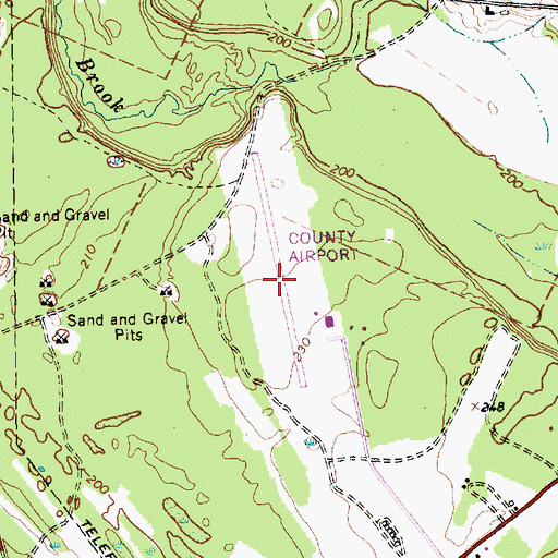 Topographic Map of Franklin County State Airport, VT