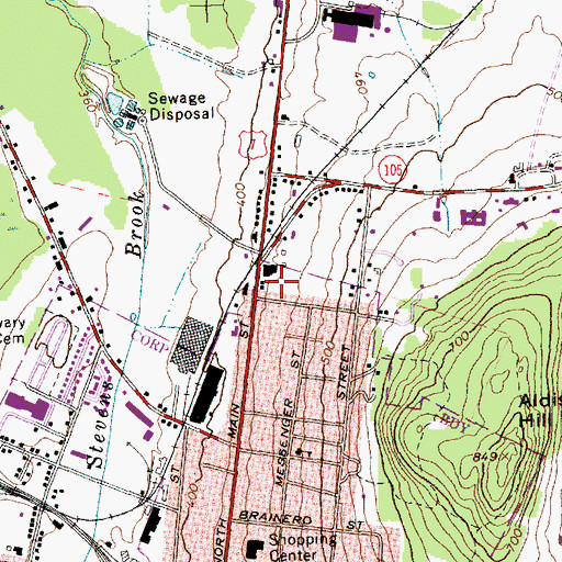 Topographic Map of Hathaways Tavern, VT