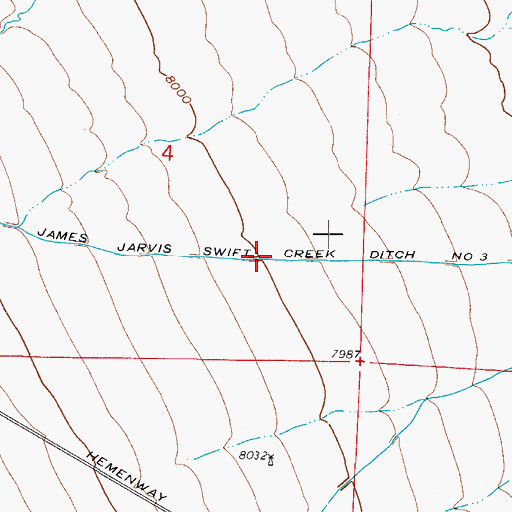 Topographic Map of James Jarvis Swift Creek Ditch Number 3, CO