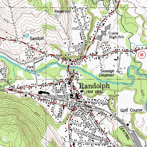 Topographic Map of Bethany Parish House, VT