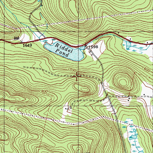 Topographic Map of Peake Cemetery, VT