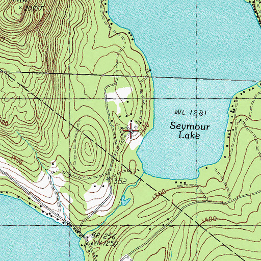 Topographic Map of Camp Winape, VT