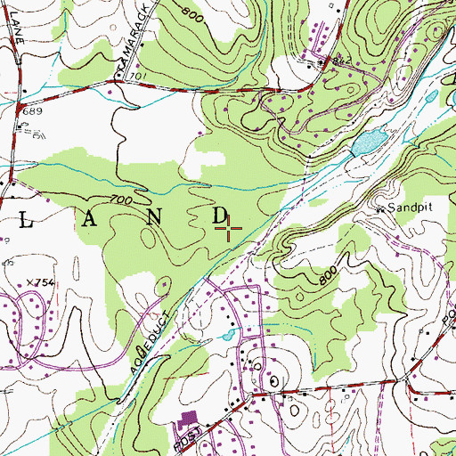 Topographic Map of Rutland Municipal Forest, VT