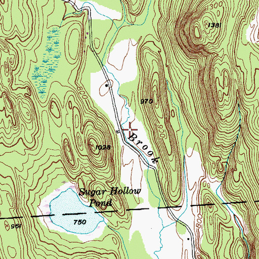 Topographic Map of Sugar Hollow, VT